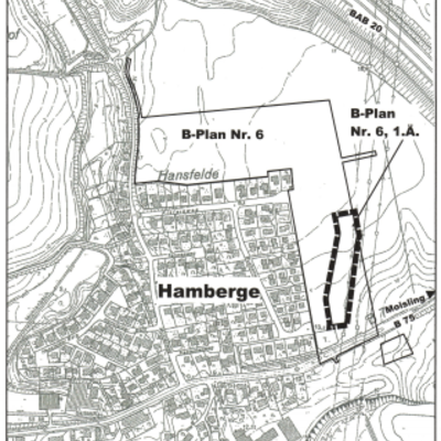 Bebauungsplan Nr. 6 - 1. Änderung der Gemeinde Hamberge