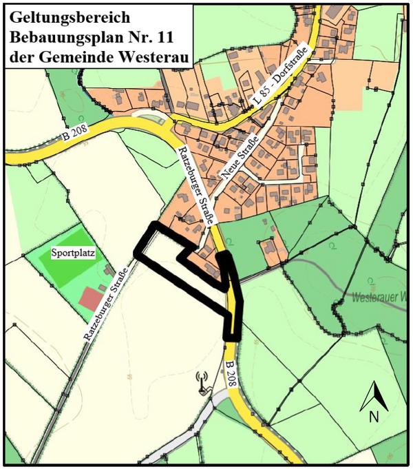 Geltungsbereich Bebauungsplan Nr. 11 Gemeinde Westerau