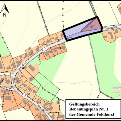 Geltungsbereich Bebauungsplan Nr. 1 der Gemeinde Feldhorst