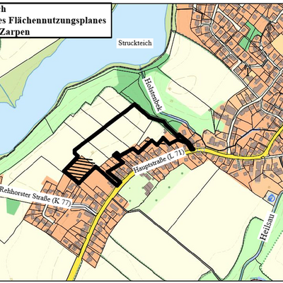 Geltungsbereich 7. Änderung des Flächennutzungsplanes der Gemeinde Zarpen