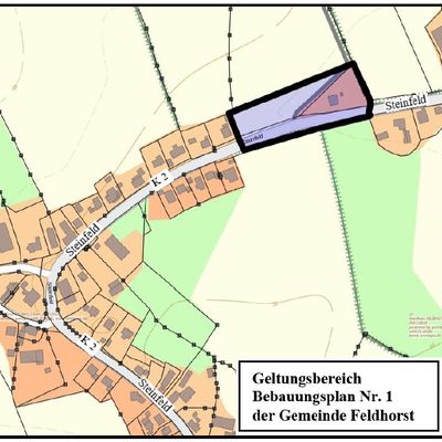Geltungsbereich Bebauungsplan Nr. 1 der Gemeinde Feldhorst