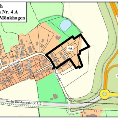 Geltungsbereich BPLan Nr. 4a M&ouml;nkhagen
