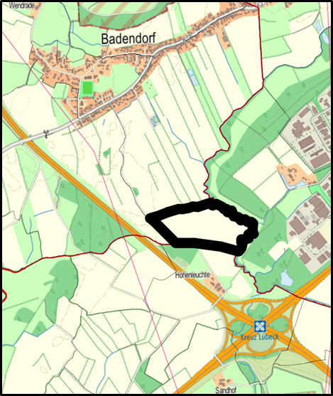 Geltungsbereich 7. &Auml;nderung des B-Planes Badendorf