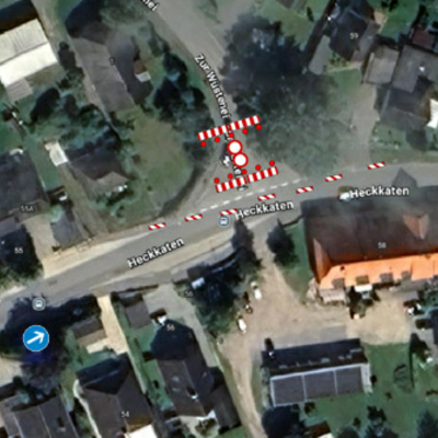 Vollsperrung Stra&szlig;e "Zur W&uuml;stenei"