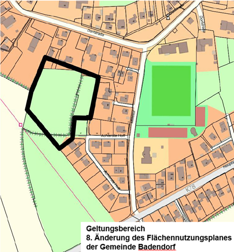 Geltungsbereich 8. &Auml;nderung FP Badendorf