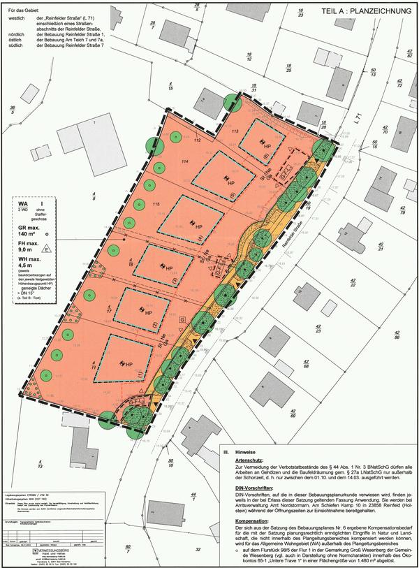 Bebauungsplan Nr. 6 der Gemeinde Heidekamp